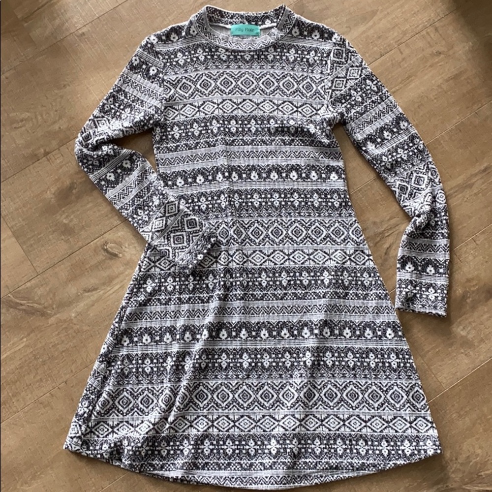 Ribbed holiday dress
